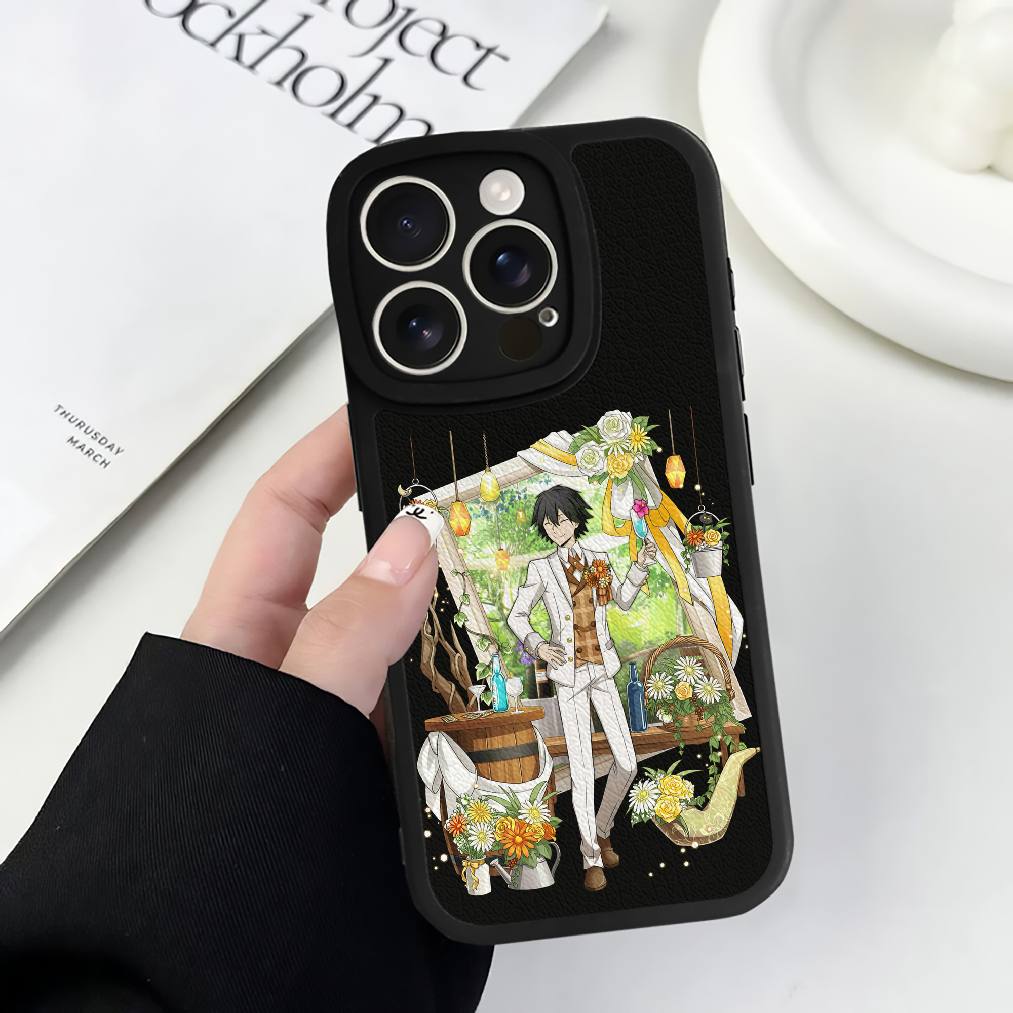 （画像用） 文豪ストレイドッグス Bungo Stray Dogs 【iPhone 16シリーズ対応】シリコンスマホケース（レザー調） 材質：シリコン